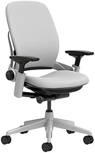 Steelcase Leap Chair with Platinum Base & Standard Carpet Caster, Nickel