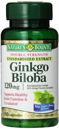 Nature's Bounty Ginkgo Biloba 120mg, 300 Capsules Pack