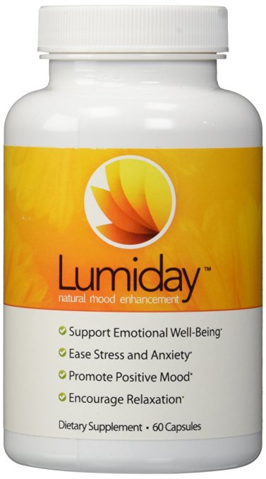 Lumiday Natural Mood Enhancement Dietary Supplement, 60 Capsules