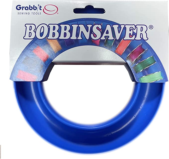 BobbinSaver Sewing Machine Bobbin Organizer - Holds 20  Bobbins - Blue