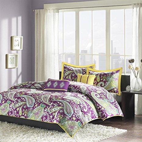 Intelligent Design Melissa 5 Piece Comforter Set Purple Full/Queen