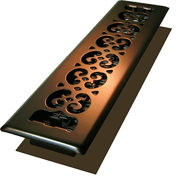Decor Grates SPH214-RB Scroll Plated Register, 2-Inch by 14-Inch, Rubbed Bronze