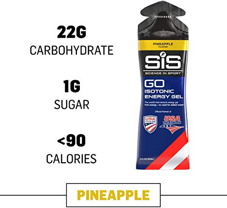 Science in Sport Isotonic Energy Gel, 30 Endurance Sport Gels, 22g of carbohydrates, Pineapple - 30 Pack