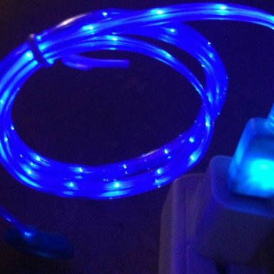 ACE Apple LED Charger Light up Charging Cable Luminescent Visible Current Flow Smart Charger & Sync Cable for Apple Iphone 5\5s\5c\6\6 Plus\ipad 3\4\ Mini Air Ios7\8 (Blue)