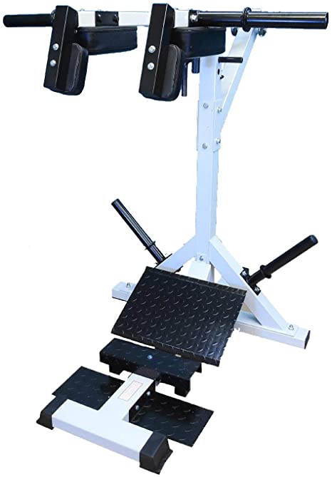 TDS Leverage Calf & Squat Machine with Industrial Grade Pillow Block Bearings, 4” Thick Contour Shoulder and Back Pads, Heavy Duty Diamond Plates to accommodate Short to Tall 6’-6” People.