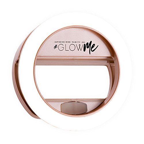 GlowMe Rechargeable 2.0 USB LED Selfie Ring Light by Impressions Vanity Co. (Rose Gold)