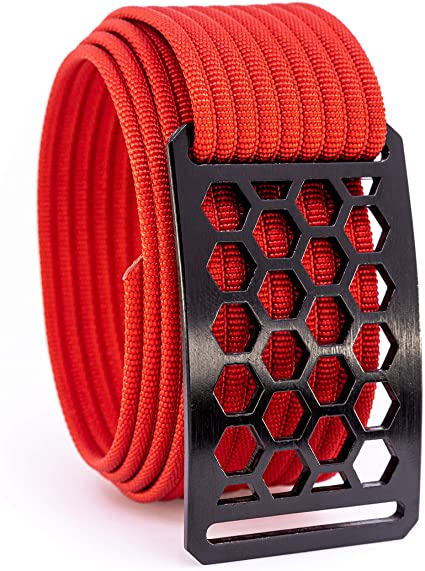 GRIP6 Honeycomb Web Belts for Men & Women- Nylon Belt, Golf Belt- Made In USA
