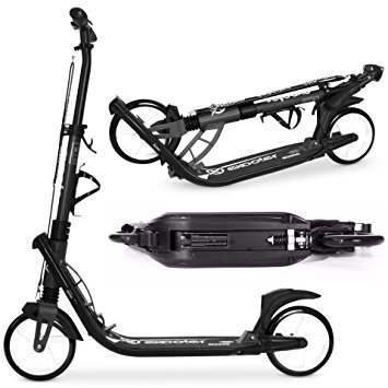 EXOOTER M2050 9XL Adult Cruiser Kick Scooter With Dual Suspension Shocks And 200mm Wheels.