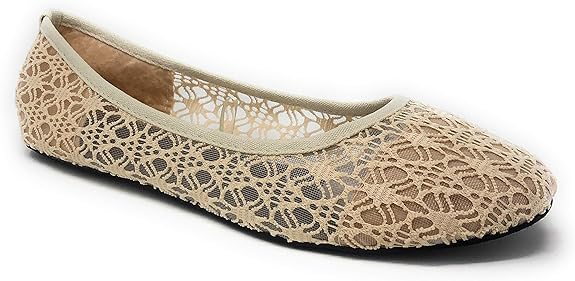 Charles Albert Women's Breathable Crochet Lace Ballet Flat