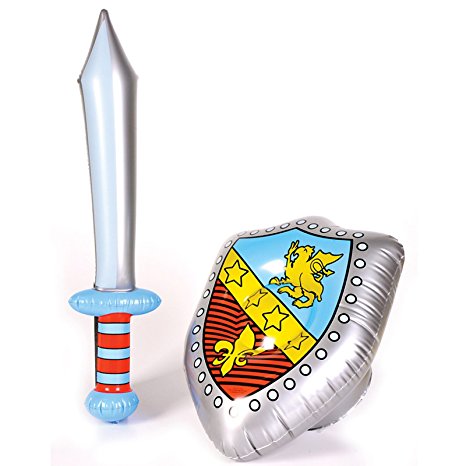 Inflatable Costume Accessory Knight Shield & Sword Set