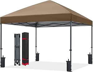 ABCCANOPY Durable Easy Pop up Canopy Tent 12x12, Khaki