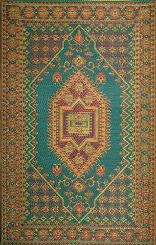 Mad Mats® Oriental Turkish Indoor/Outdoor Floor Mat, 4 by 6-Feet, Aqua