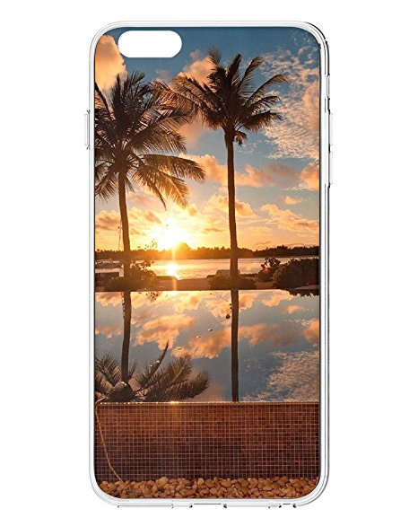 UKASE Palm Trees And Sunset Colorful Painted Plastic Case Cover for Apple iPhone 6 4.7inch