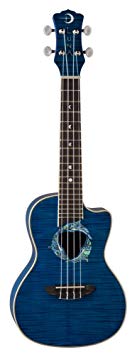 Luna Fauna Series Dolphin Quilted Maple Concert Ukulele