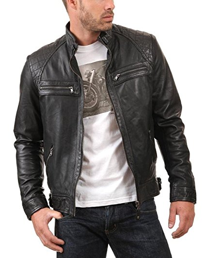 Laverapelle Men's Black Genuine Lambskin Leather Jacket - 1510344