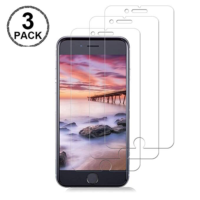 Loopilops Tempered Glass Screen Protector Designed for Iphone8/7/6S and Iphone6 [3 Pack][No Bubbles][9H Hardness] Compatible with iPhone 8/7/6S and 6[4.7 Inch]