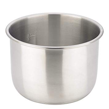 Stainless Steel Inner Pot Compatible with Power Pressure Cooker XL 6 Quart (Stainless Steel, 6 Quart)