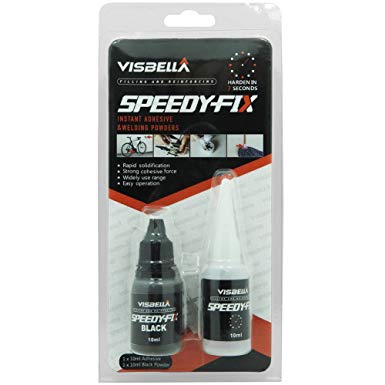 Visbella 7 Seconds Speedy Fix Filling and Reinforcing Dual Adhesive System Resin Instant Adhesive Welding Powder Kit, Water Resistance