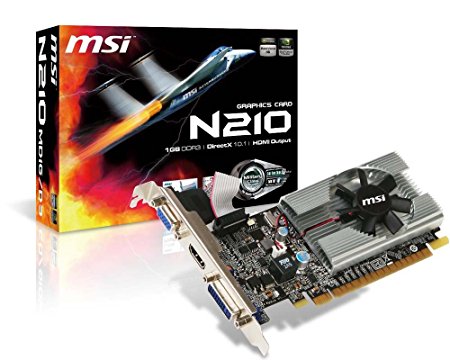 MSI Geforce 210 1024 MB DDR3 PCI-Express 2.0 Graphics Card MD1G/D3