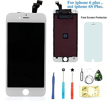 Repair and Replacement LCD Display & Touch Screen Digitizer Assembly for 5.5" iPhone 6 Plus replacement (6plus-white)