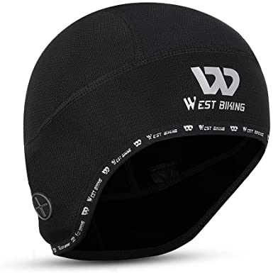 West Biking Helmet Liner Cap Beanie, Windproof Cycling Cap Elastic Bike Hat For Men Women Ultimate Thermal Retention For Cold Weather Running Riding Skiing Motorcycling Outdoor Sports