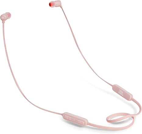 JBL T110BT Wireless In-Ear Headphones with Three-Button Remote and Microphone (Pink)