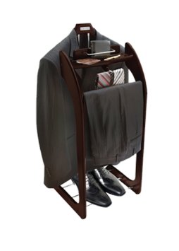 SmartCare Hardwood Executive Clothes Valet Stand Expresso
