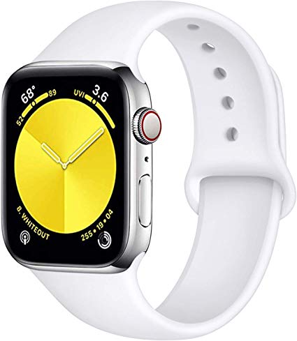 Zekapu Sport Strap Compatible with Apple Watch 38mm 42mm 40mm 44mm, Soft Silicone Replacement Classic Strap for iWatch Series 5 Series 4 Series 3 Series 2 Series 1, 18 Colours