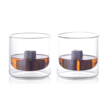 Epare 9 oz. Double-Wall Insulated Whiskey Glass, Set of 2