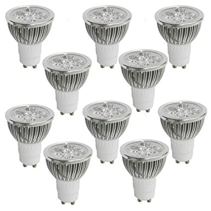 RC Ultra Bright 4W GU10 LED Light Buld Lamp Spotlight Natural White 2800K 50 Watt Incandescent Equivalent 10-Pack