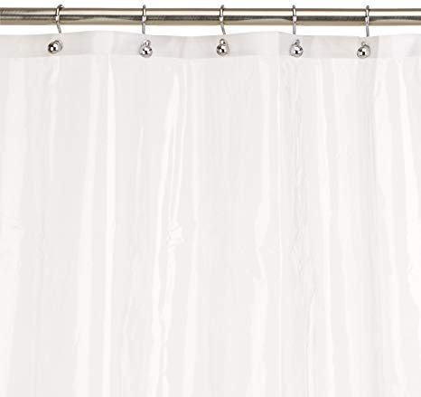 Carnation Home Fashions 10-Gauge PEVA 72 by 96-Inch Shower Curtain Liner, X-Long, Super Clear