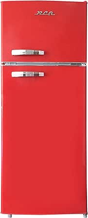 RCA RFR786-RED 2 Door Apartment Size Refrigerator with Freezer, 7.5 cu. ft, Retro Red