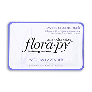 Florapy Beauty Sweet Dreams Sheet Aromatherapy Mask, Yarrow Lavender