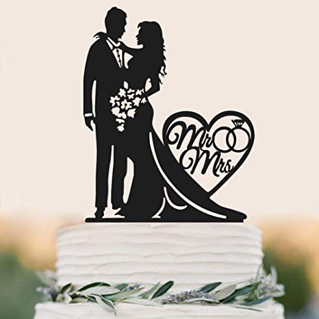 Mr and Mrs Cake Topper Acrylic Love Wedding Cake Topper Funny Bride and Groom Cake Topper