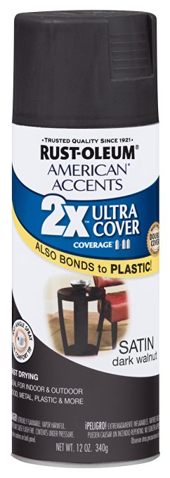 Rust-Oleum 284995 American Accents Ultra Cover 2x Dark Walnut, 12 Oz