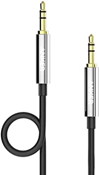 Anker Aux Cable 3.5mm Premium Auxiliary Audio Cable, 4ft/ 1.2m, Compatible with Beats Headphones, iPods, iPhones, iPads, Samsung S8, Cars, Home Stereos, Smartphones & More(Black)