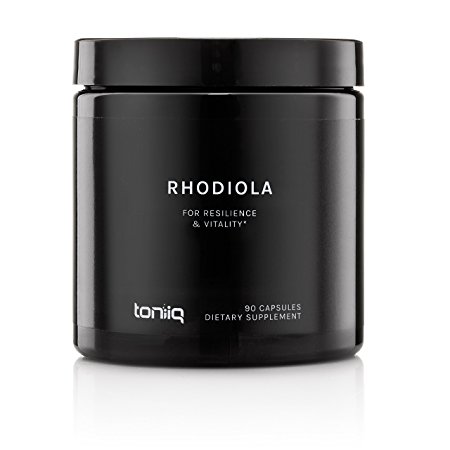 Elevated Rhodiola Rosea By Toniiq with 5% Salidrosides - Superior Rhodiola Rosea Supplement for Increased Energy, Stress Relief, and Brain Function
