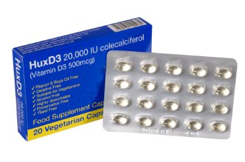 HuxD3 20000iu Colecalciferol 20 Vegetarian Capsules