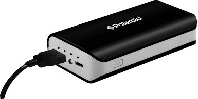 Polaroid 4000 mAh Power Pack Bank High Capacity Portable Battery, Compatible with All Smartphones, Built-In Flashlight - Retail Packaging - Black