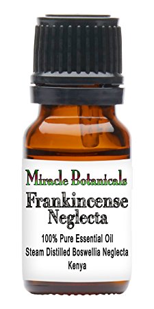 Miracle Botanicals Wildcrafted Frankincense Essential Oil - 100% Pure Boswellia Neglecta - 5, 10 or 30ml sizes - Therapeutic Grade - Kenya - 10ml