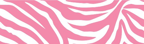 Wall Pops WPS0426 Peel and Stick Go Wild Zebra Decals, 6.5-Inch x 16-Feet Stripe, Pink