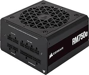 Corsair RM750e (2023) Fully Modular Low-Noise Power Supply - ATX 3.0 & PCIe 5.0 Compliant - 105°C-Rated Capacitors - 80 Plus Gold Efficiency - Modern Standby Support - Black (Renewed)