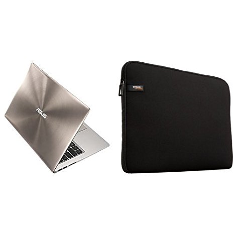 ASUS ZenBook UX303UB 13.3-Inch QHD  Touchscreen Laptop & AmazonBasics 13.3-Inch Laptop Sleeve bundle