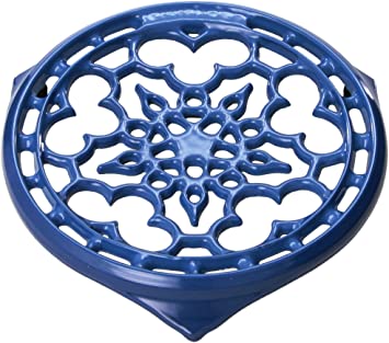 Le Creuset N0200-59 Enameled Cast-Iron Deluxe Round Trivet, 9-Inch, Marseille