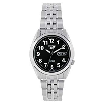 Seiko Men's SNK381K Stainless Steel Analog with Black Dial Watch