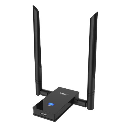 AUKEY Wifi Adapter, 1200Mbps Dual Band USB 3.0 Wireless Adapter with Dual Antenna Support for Win 7/8/8.1/10/XP/Vista