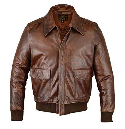 FiveStar Leathers Men's Air Force A-2 Leather Flight Bomber Jacket