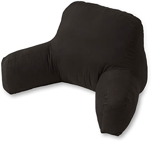 Greendale Home Fashions Duck Cotton Bed Rest Pillow, Coal