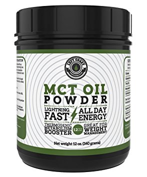 MCT Oil Powder from Coconuts, No Fillers. Keto Friendly, Creamy and Blends Easily, Great as a coffee creamer, weight loss, pre-workout and rapidly achieving Ketosis. Left Coast Performance. 12 oz