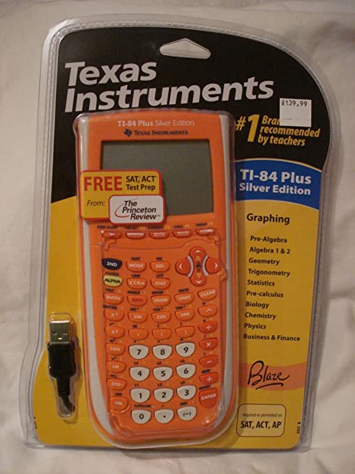 TEXAS INSTRUMENTS TI-84 Plus Silver Edition Graphing Calculator (Orange)